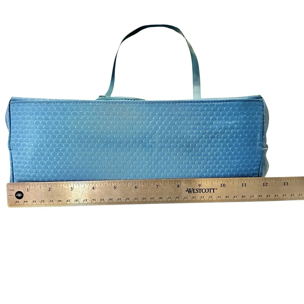 BAGGALLINI Natalie Satchel Teal Embossed Convertible Crossbody Organizer Handbag - Picture 7 of 13